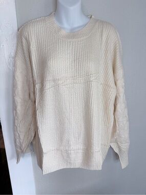 NWOT Cream Cable Knit Lightweight Sweater 2XL